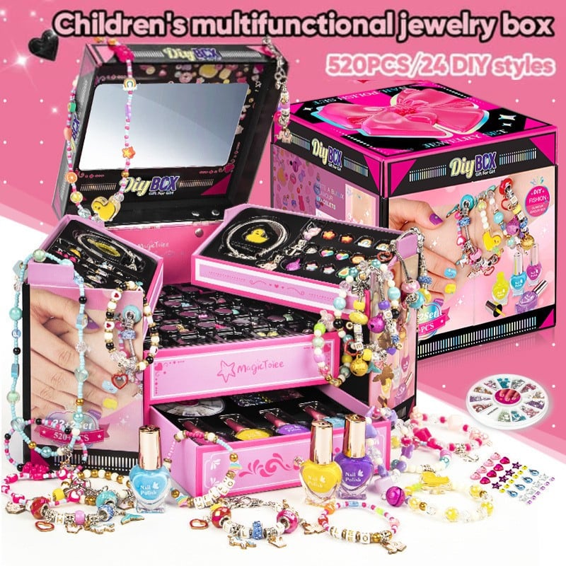 💥 50% OFF! 🎁 Charm Bracelet Jewelry Making Kit – Fun & Creative Crafting for All Ages 🎄