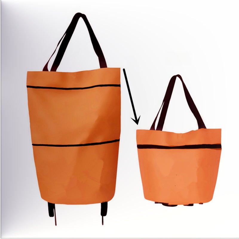 🛒 60% OFF NOW! 🧺 2-in-1 Foldable Shopping Cart – Sturdy frame, compact fold & large capacity – Perfect for grocery runs & weekend markets 📦