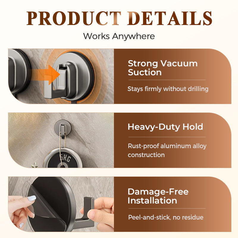 ✨✨No Drill Heavy Duty Suction Hooks📢📢Flash Sale⚡: Ending in 3 Hours!⏰⏰