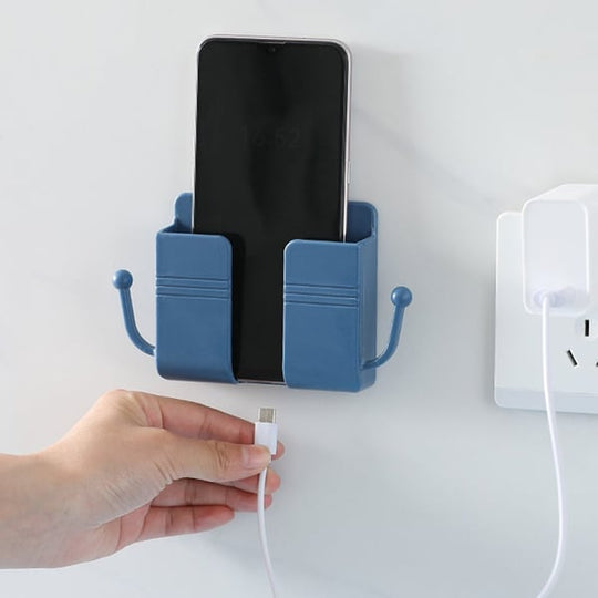 ✨Buy 1 Get 1 Free⏰Multi-Functional Desk Organiser & Phone Charging Station | Compact ABS Storage Box with Side Hooks for Remotes, Cables & Keys