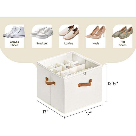 👟 Transparent, foldable PVC shoe box, waterproof shoe organiser for the office