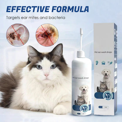 Pet Ear Mite & Bacteria Care & Clean Solution
