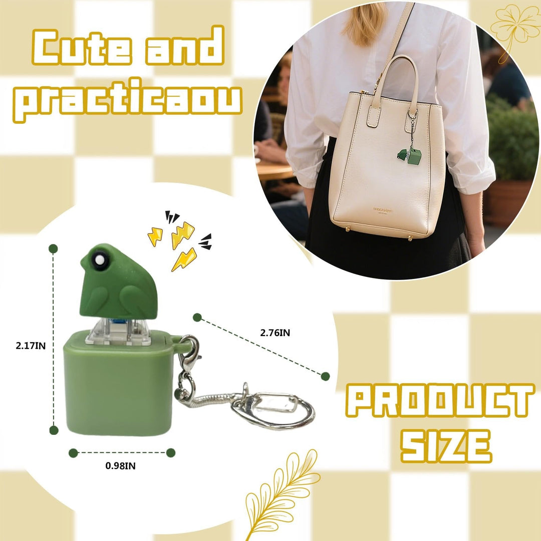 🔥HOT SALE-UP TO 50% Off🐸Frog Croaking Fidget Toy - Rechargeable Frog Croaking Keychain, Frog Croaking Stress Reliever with Colorful Lights, Fun & Portable Anxiety Relief Toy