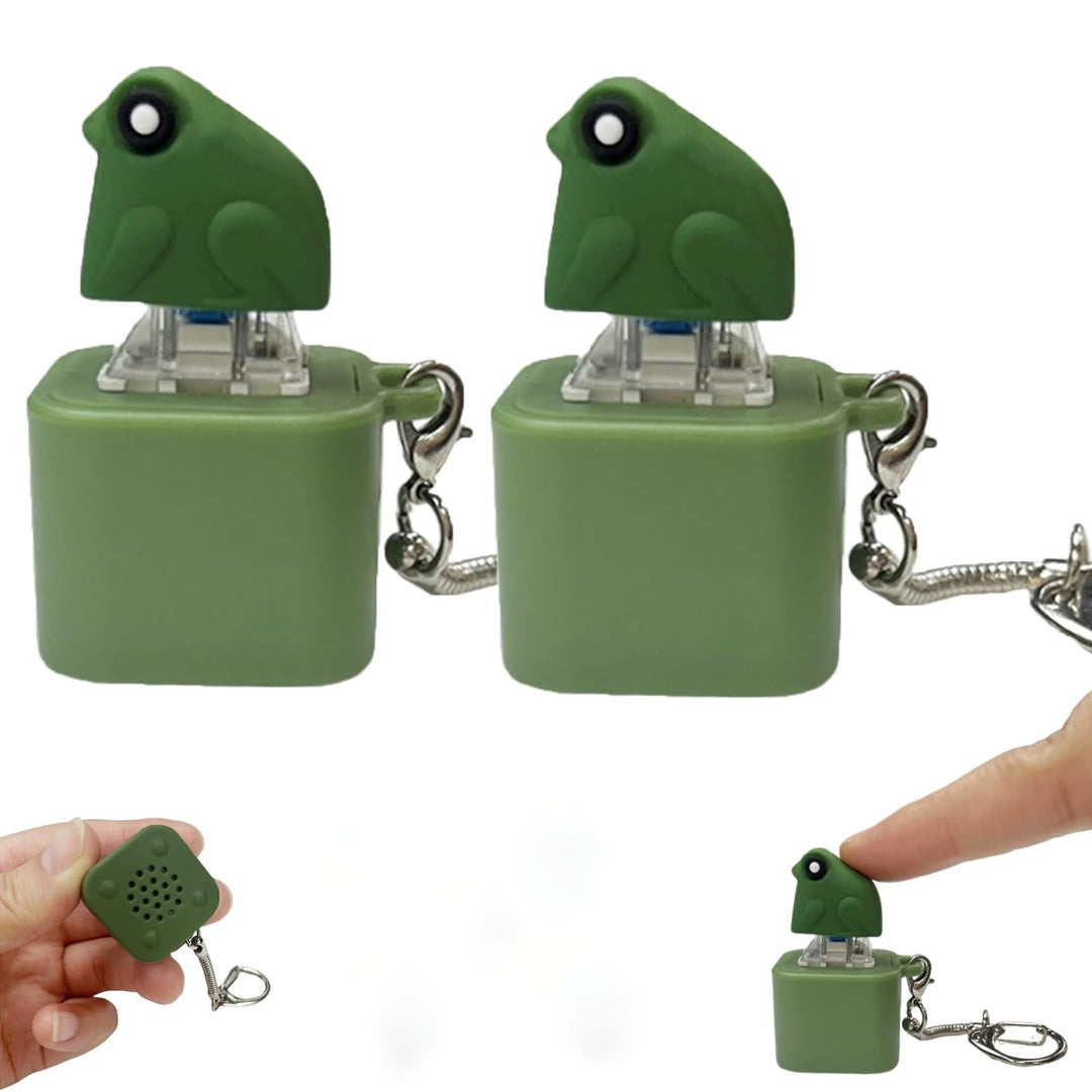 🔥HOT SALE-UP TO 50% Off🐸Frog Croaking Fidget Toy - Rechargeable Frog Croaking Keychain, Frog Croaking Stress Reliever with Colorful Lights, Fun & Portable Anxiety Relief Toy