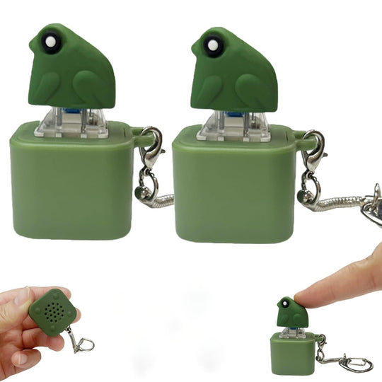 🔥HOT SALE-UP TO 50% Off🐸Frog Croaking Fidget Toy - Rechargeable Frog Croaking Keychain, Frog Croaking Stress Reliever with Colorful Lights, Fun & Portable Anxiety Relief Toy