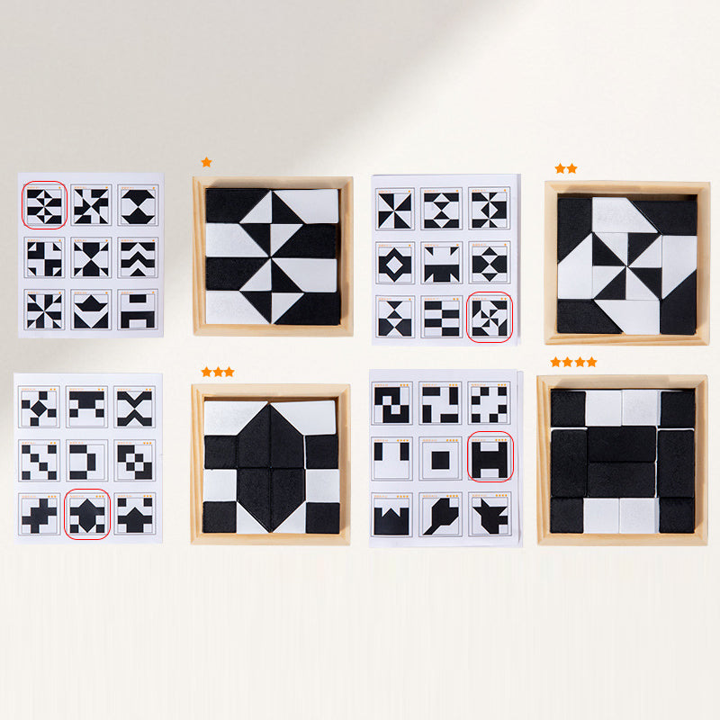 🧩Creative Black & White Block Puzzles Set for Kids