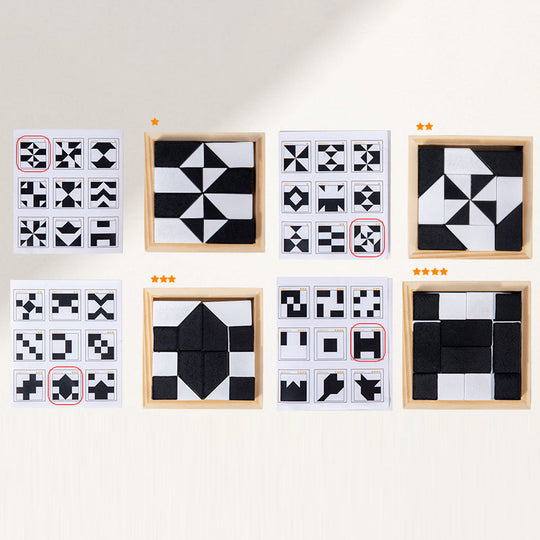 🧩Creative Black & White Block Puzzles Set for Kids