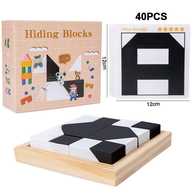 🧩Creative Black & White Block Puzzles Set for Kids