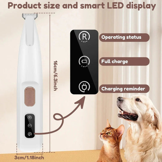 💗LAST DAY - PROMOTION💗✨Waterproof Rechargeable Pet Shaver with LED Light✨