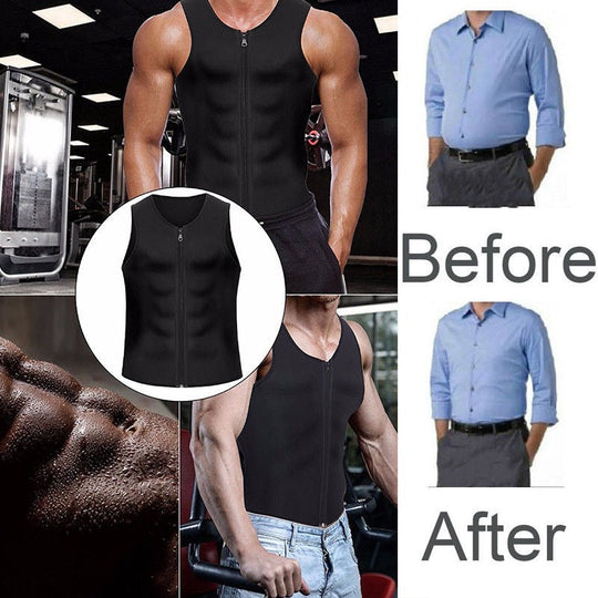 🎁 Hot Sale 49% OFF 🔥Men's Workout Zipper Body Shaper Tank Top