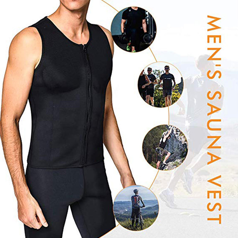 🎁 Hot Sale 49% OFF 🔥Men's Workout Zipper Body Shaper Tank Top
