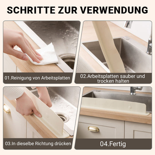 🛡️ BUY 2 GET 1 FREE! 🍽️ Silicone Sink Splash Guard - Flexible & Easy to Clean, Blocks Water and Detergent Splashes Perfectly 💦✨