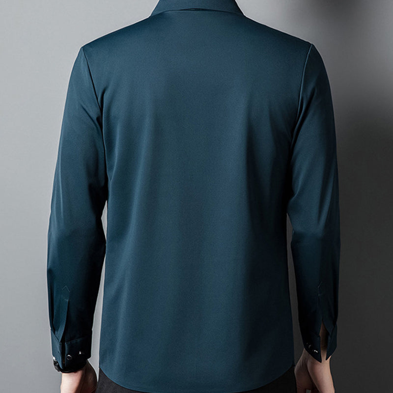 Men's Business Dragon Printed Long Sleeve Shirt