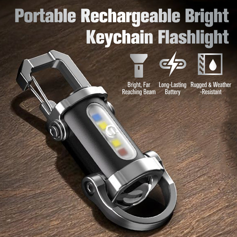 🔦 Rechargeable Keychain Flashlight – 300 Lumens, USB-C Charging & Compact, Unbreakable Design for EDC ⚡