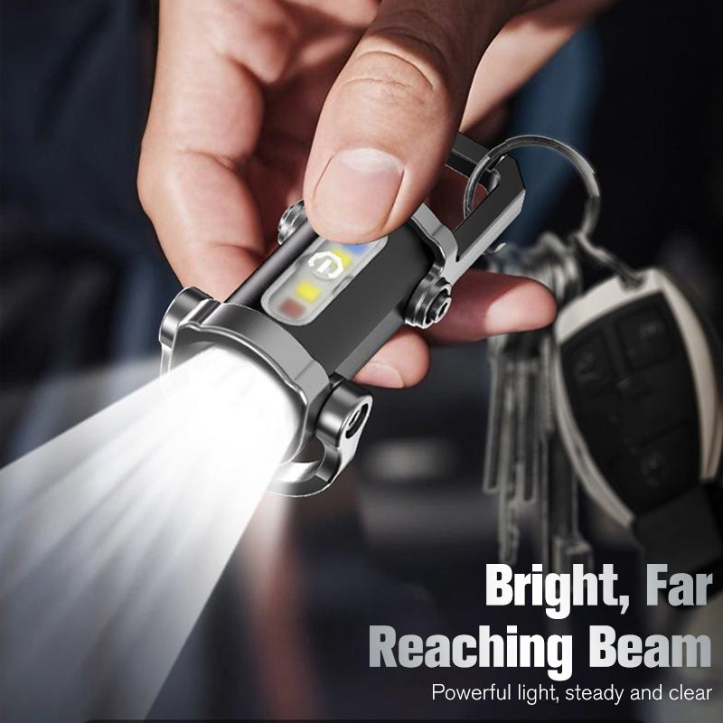 🔦 Rechargeable Keychain Flashlight – 300 Lumens, USB-C Charging & Compact, Unbreakable Design for EDC ⚡