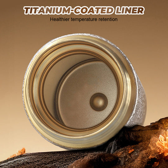 Bärbar titanbelagd isolerad vattenflaska