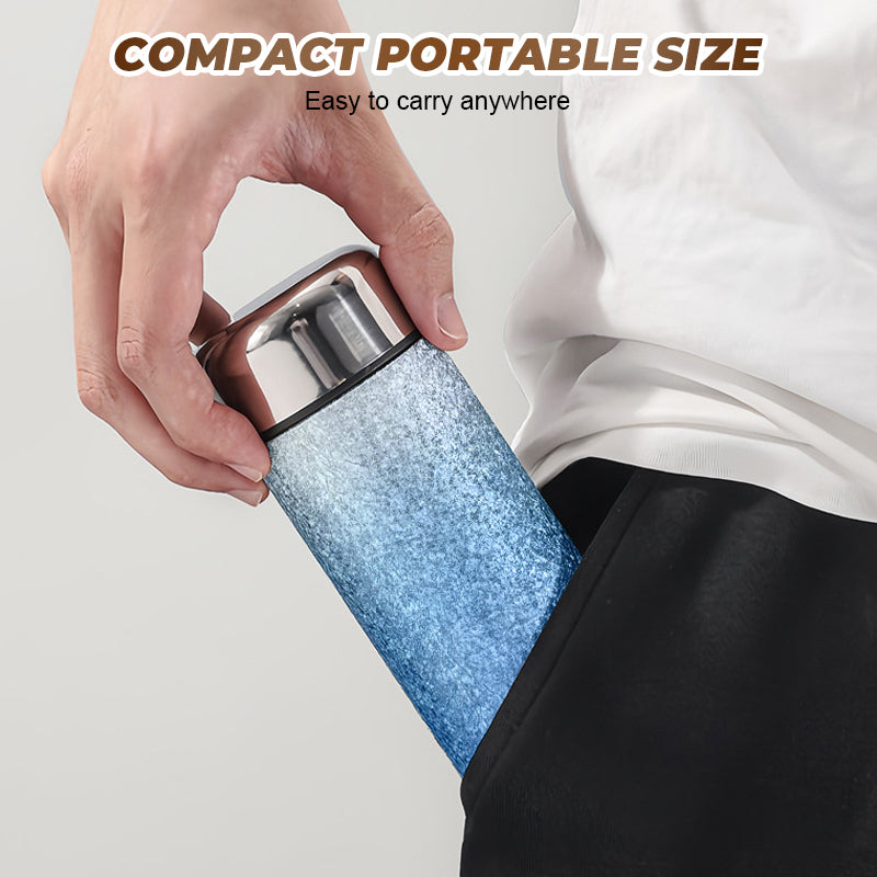 Bärbar titanbelagd isolerad vattenflaska