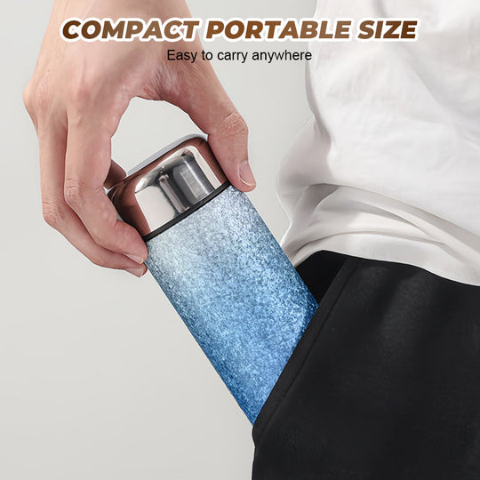 Bärbar titanbelagd isolerad vattenflaska