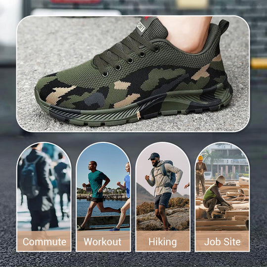 Zapatillas de trabajo de camuflaje de camuflaje para hombres