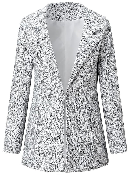 🔥🧥【XS-2XL】Oferta especial de otoño e invierno - Tejido grueso - Cárdigan de manga larga con bolsillos de color liso para mujer, versátil