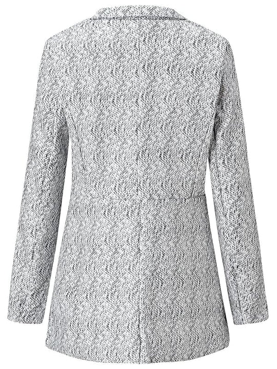 🔥🧥【XS-2XL】Oferta especial de otoño e invierno - Tejido grueso - Cárdigan de manga larga con bolsillos de color liso para mujer, versátil