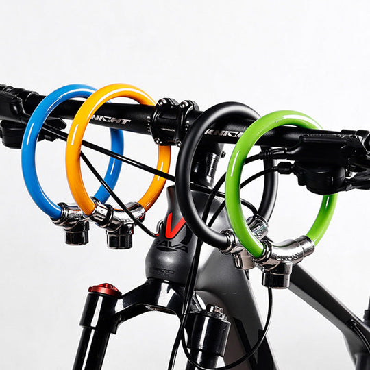 💥 Buy 2 Get 1 Free! 🚲 Portable Anti-Theft Ring-Shaped Steel Cable Lock for Bicycles 🔒