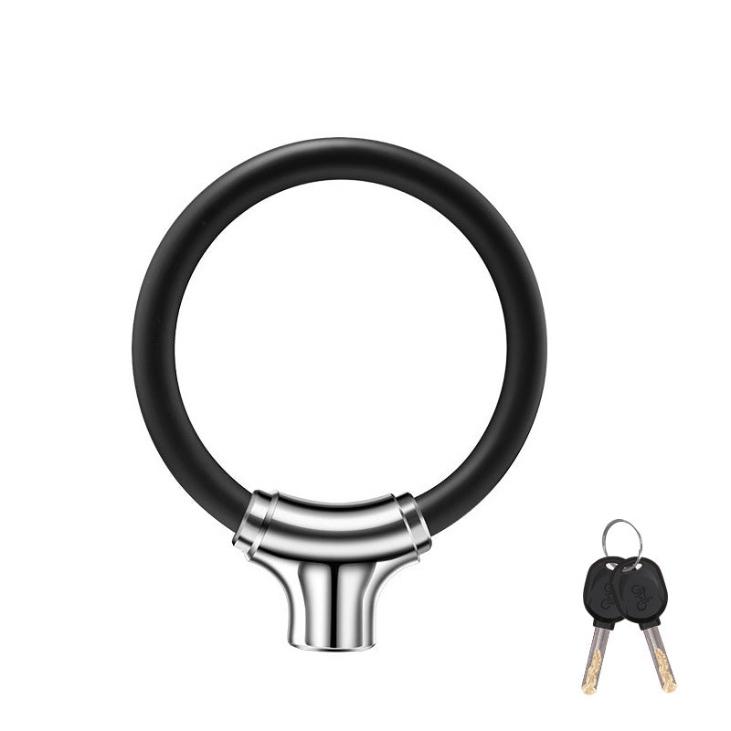 💥 Buy 2 Get 1 Free! 🚲 Portable Anti-Theft Ring-Shaped Steel Cable Lock for Bicycles 🔒
