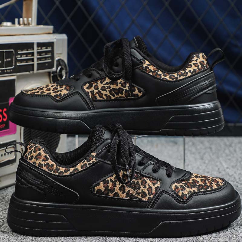 Stylish Thick-Soled Leopard Print Sneakers