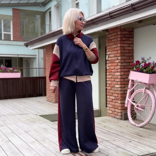 🧥New arrivals now available at 50% off-Women's Zipper Jacket & Pants 2-Piece Set