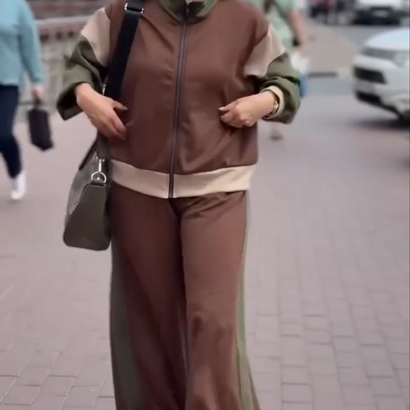 🧥New arrivals now available at 50% off-Women's Zipper Jacket & Pants 2-Piece Set