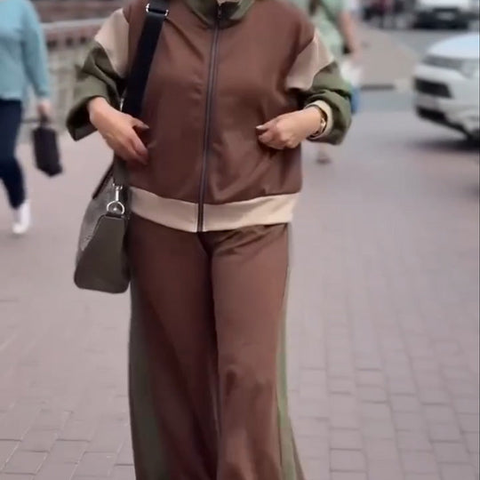 🧥New arrivals now available at 50% off-Women's Zipper Jacket & Pants 2-Piece Set