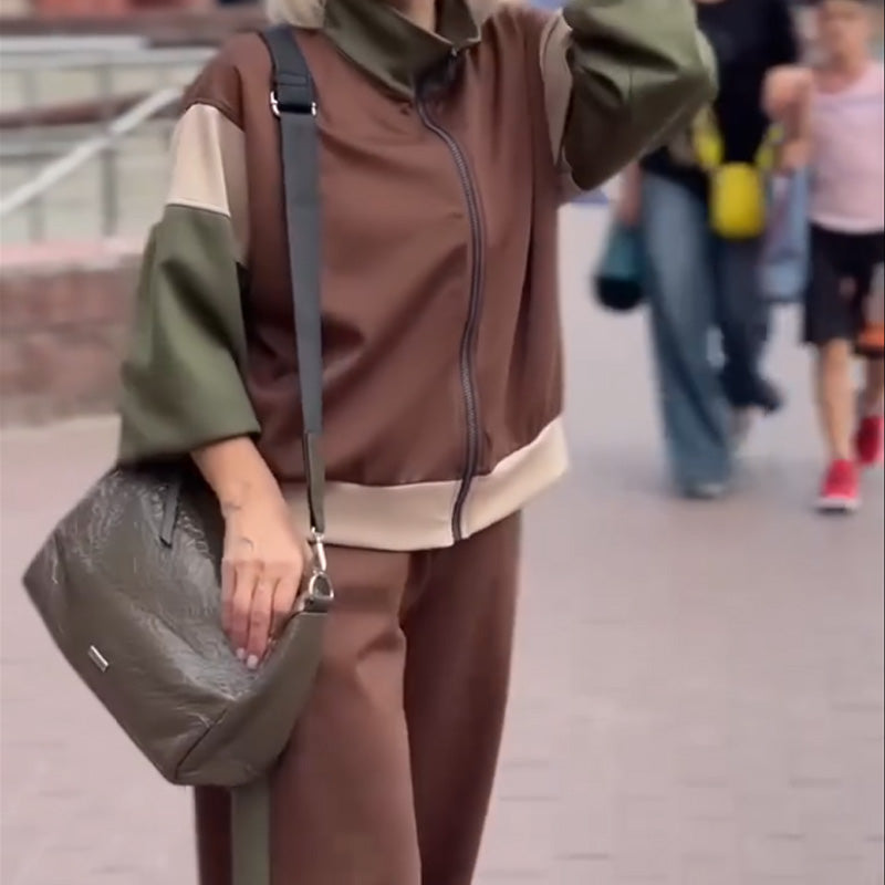 🧥New arrivals now available at 50% off-Women's Zipper Jacket & Pants 2-Piece Set