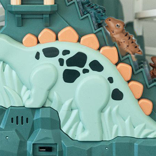 ⏰Limited stock available—grab yours now!🥳Electric Dual Track Dinosaur Slide - Interactive Fun with Track Changes and Lights