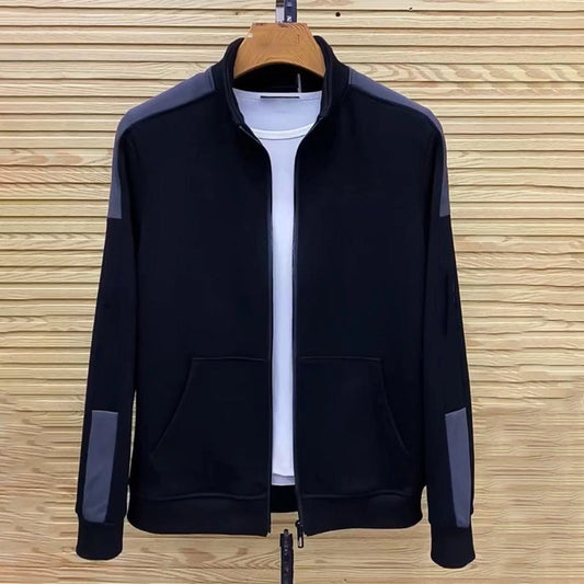 Men’s Hooded/Stand-Collar Jacket & Jogger Pants Set