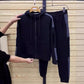 Men’s Hooded/Stand-Collar Jacket & Jogger Pants Set