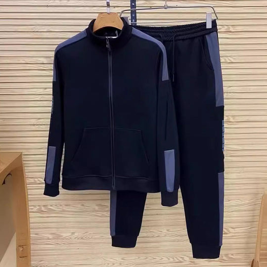 Herrjacka med huva/stående krage & Joggingbyxor Set