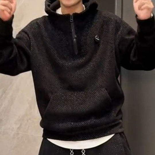 Felpa con cappuccio elegante da uomo & Pantaloni a gamba larga, set da 2 pezzi