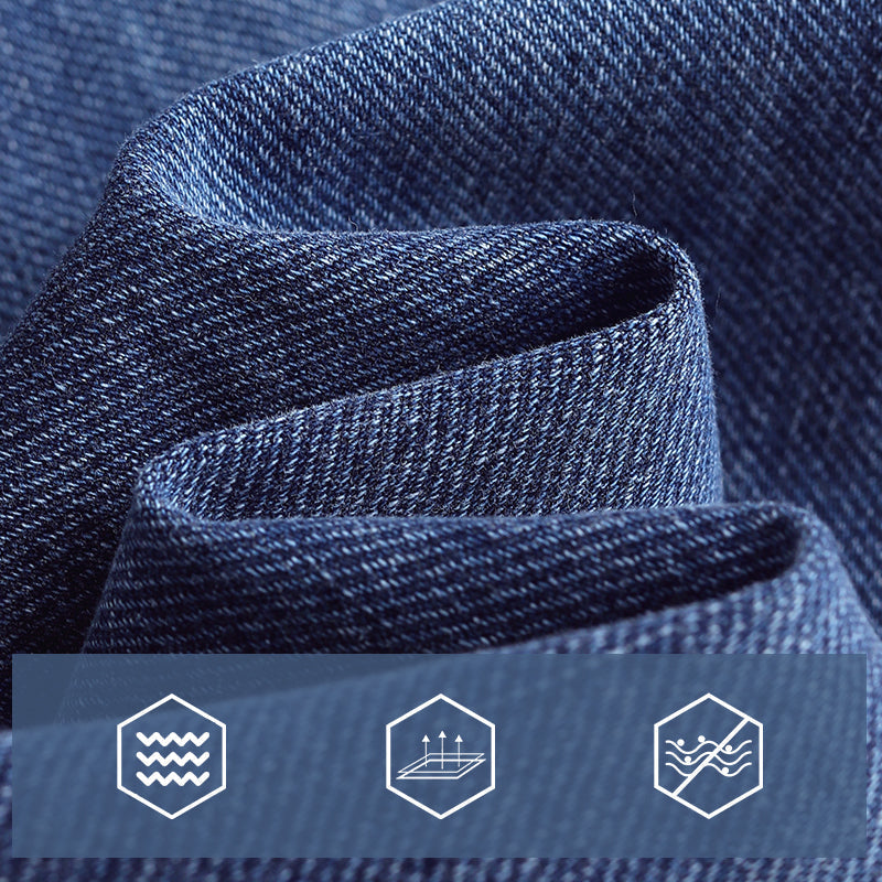 Women's Elastic High Waist Straight Denim Pants