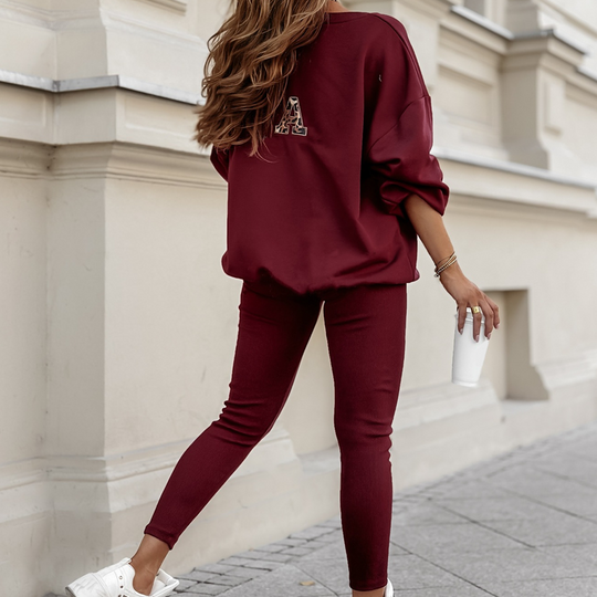 ✨Casual Women's Letter Print Loungewear Set – Cozy Top & Pants for Home & Street Style