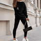 ✨Casual Women's Letter Print Loungewear Set – Cozy Top & Pants for Home & Street Style