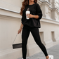 ✨Casual Women's Letter Print Loungewear Set – Cozy Top & Pants for Home & Street Style