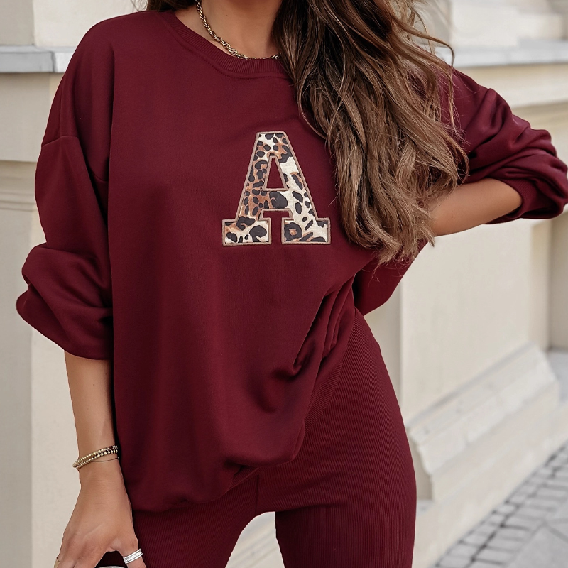 ✨Casual Women's Letter Print Loungewear Set – Cozy Top & Pants for Home & Street Style