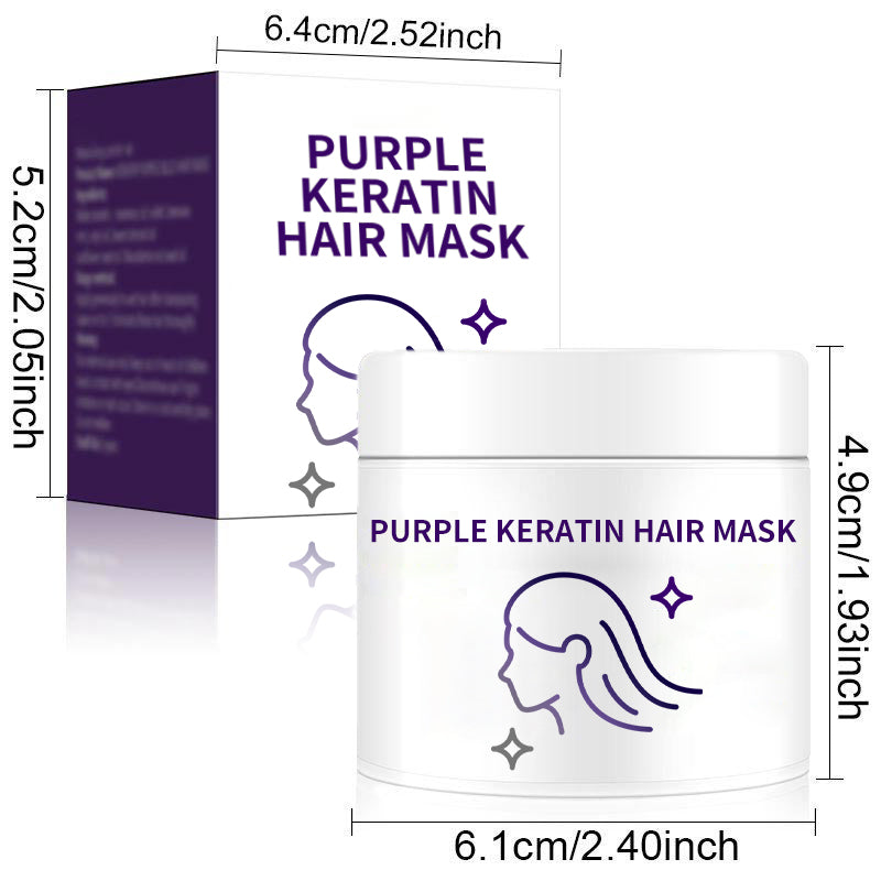 💗LAST DAY - BUY 1 GET 1 FREE💗Purple Keratin Hair Mask - Intense Repair for Curly or Color-Treated Hair, Restores Shine & Softness in 3 Mins🌿🧴