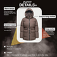 Women's Warm Solid Drawstring Puffer Jacket