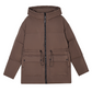Women's Warm Solid Drawstring Puffer Jacket