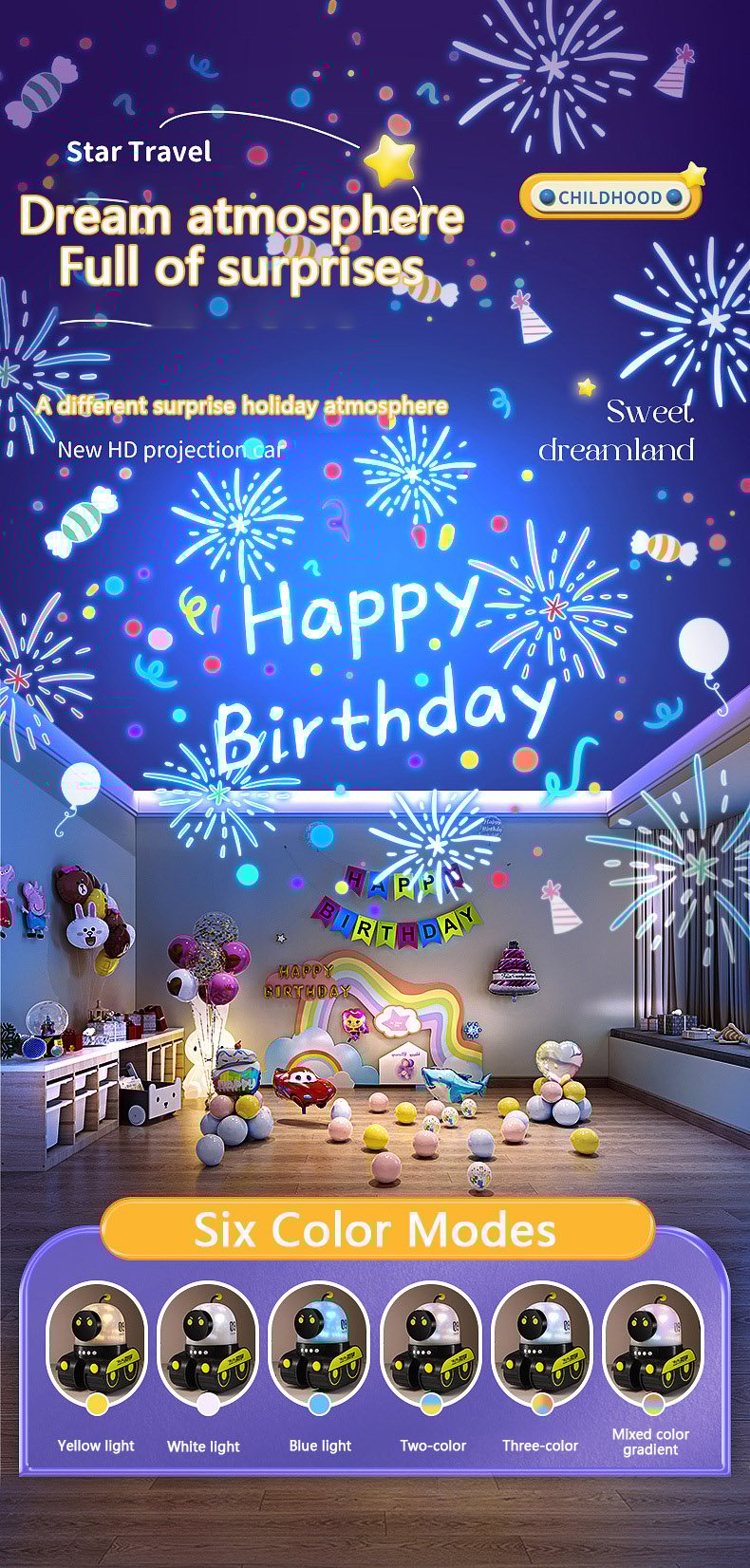 💝Best Gift💝Robot star projection lamp📢📢Flash Sale⚡: Ending in 3 Hours!⏰⏰