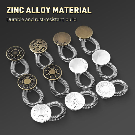 👖👖Spring-Loaded Metal Waist Extender Button for Jeans