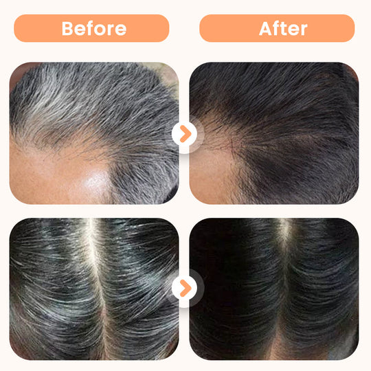 Växtekstrakt hårfärgning för grått hår