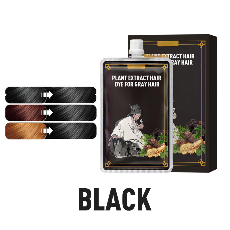 Växtekstrakt hårfärgning för grått hår