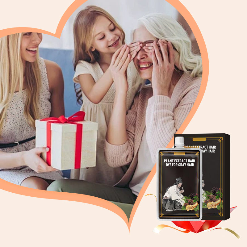 Växtekstrakt hårfärgning för grått hår